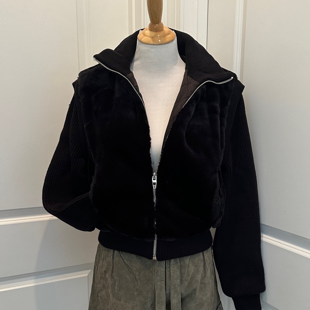 Black Faux Fur Jacket